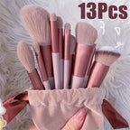 13-Piece Makeup Brush Set: Quick-Dry Soft Bristles