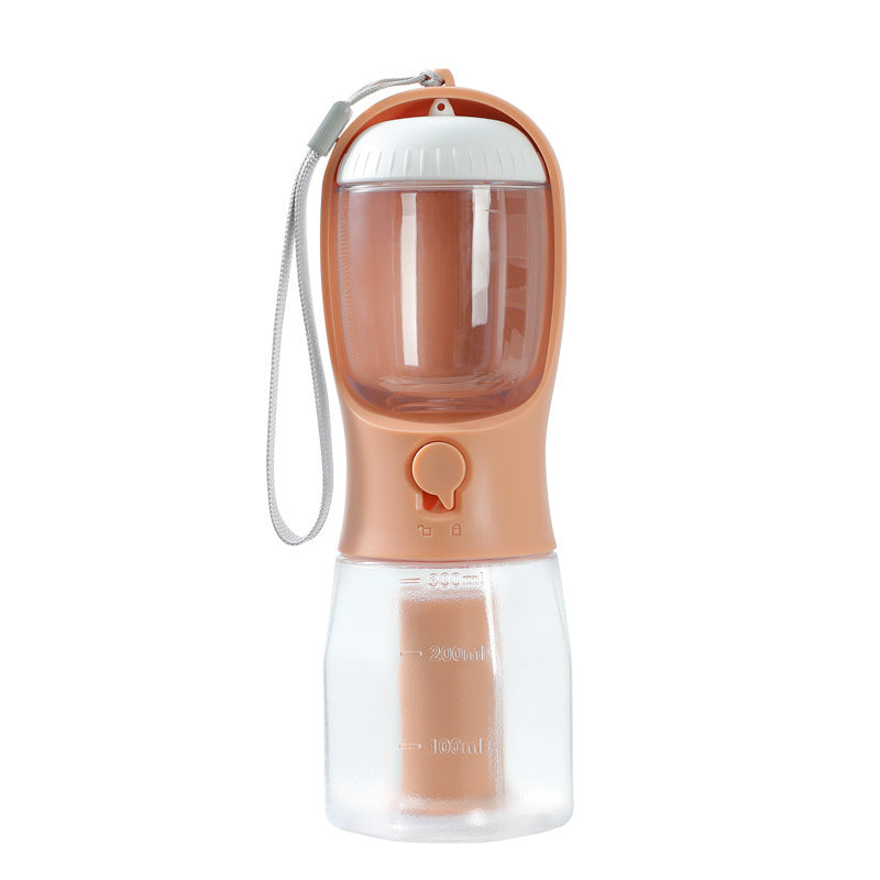 3-in-1 Pet Travel Cup: Water, Food & Waste Bag Holder