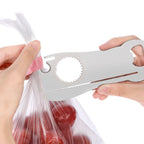 Corkscrew and bottle opener on counter