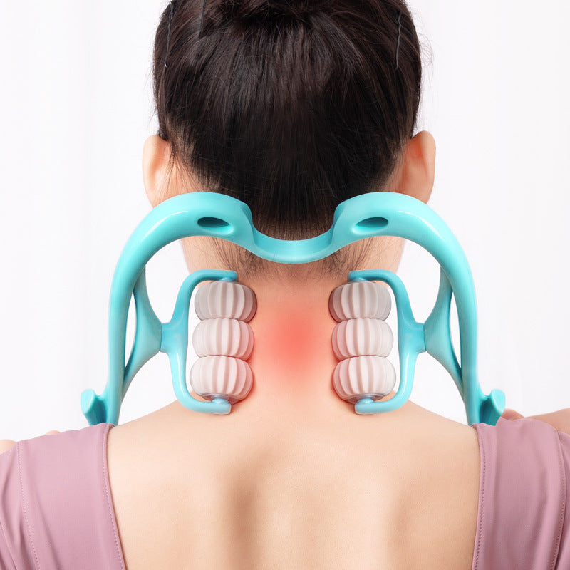 6-Roller Neck Massager: Deep Tissue Relief Tool