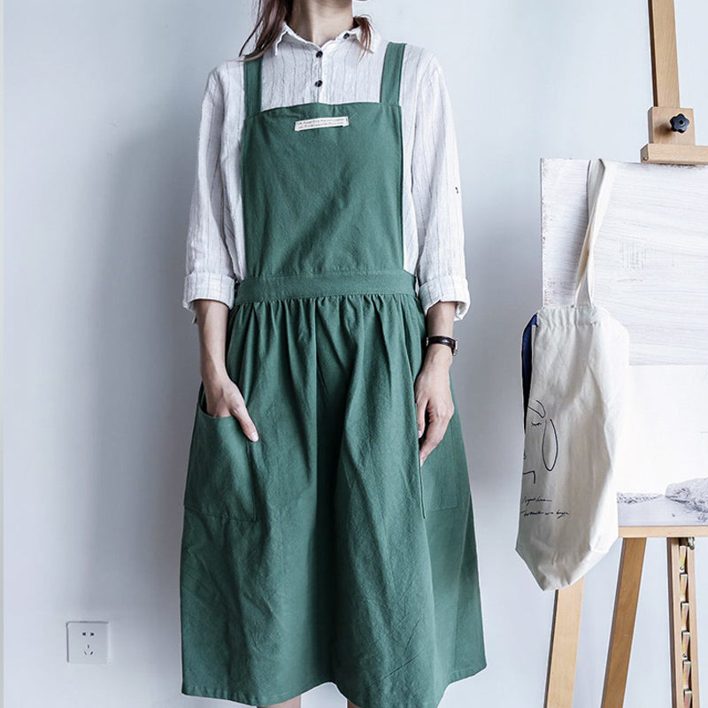 Kitchen apron grass green