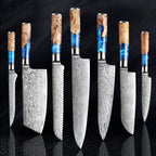 7-piece Damascus-style kitchen knife set