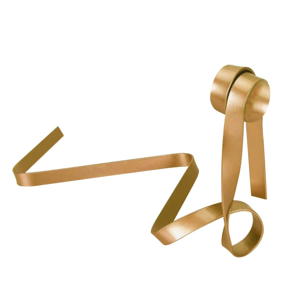 Gold floating wine rack detail