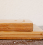 Thick bamboo cutting board, full view