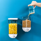 Food storage container mounted on wall