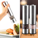 Electric spice grinder in use
