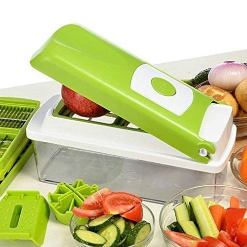 Vegetable chopper set pieces laid out