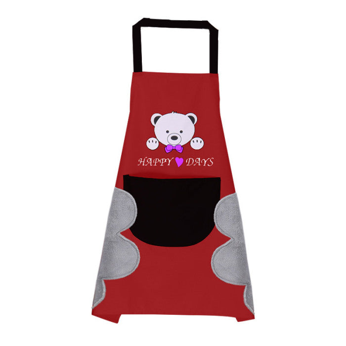 Kitchen apron little bear red