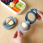 Egg slicer in use