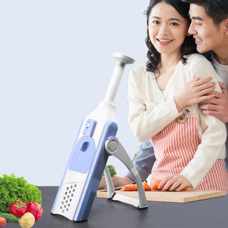 Multifunctional vegetable slicer blue