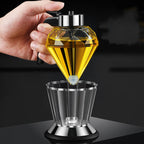 Oil dispenser close up glass