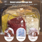 Rice storage container in use