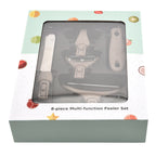 Cutting board set peeler detail