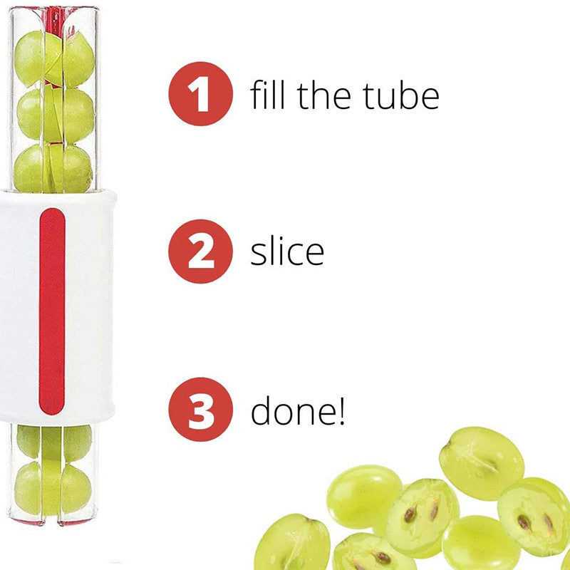 Tomato and grape zip slicer, green
