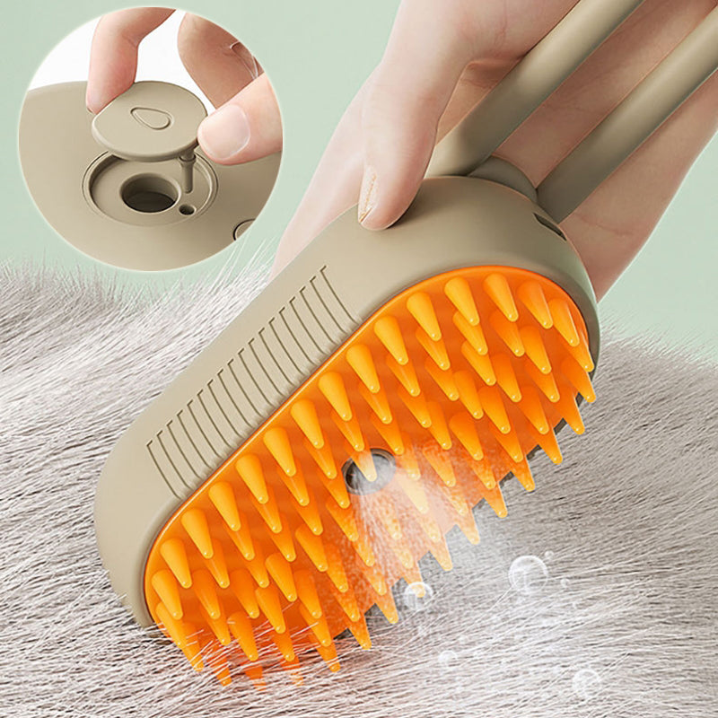 Steam Pet Brush: 3-in-1 Spray Massage Grooming Comb