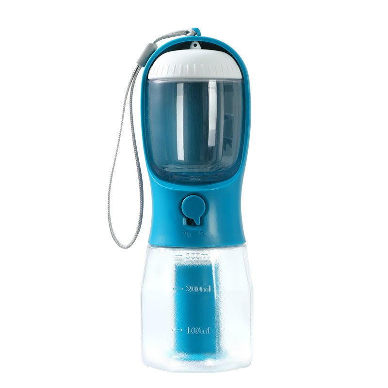 3-in-1 Pet Travel Cup: Water, Food & Waste Bag Holder