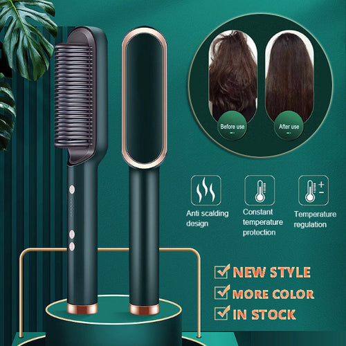 2-in-1 Hair Straightener & Curling Comb: Ionic Styler