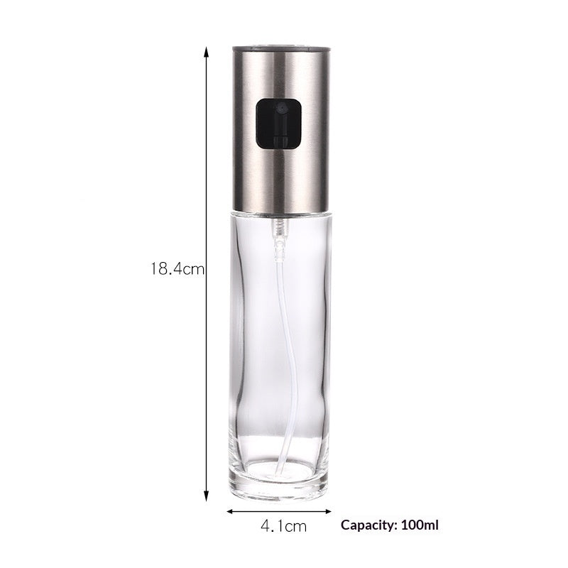 Glass oil dispenser 100ml cylindrical