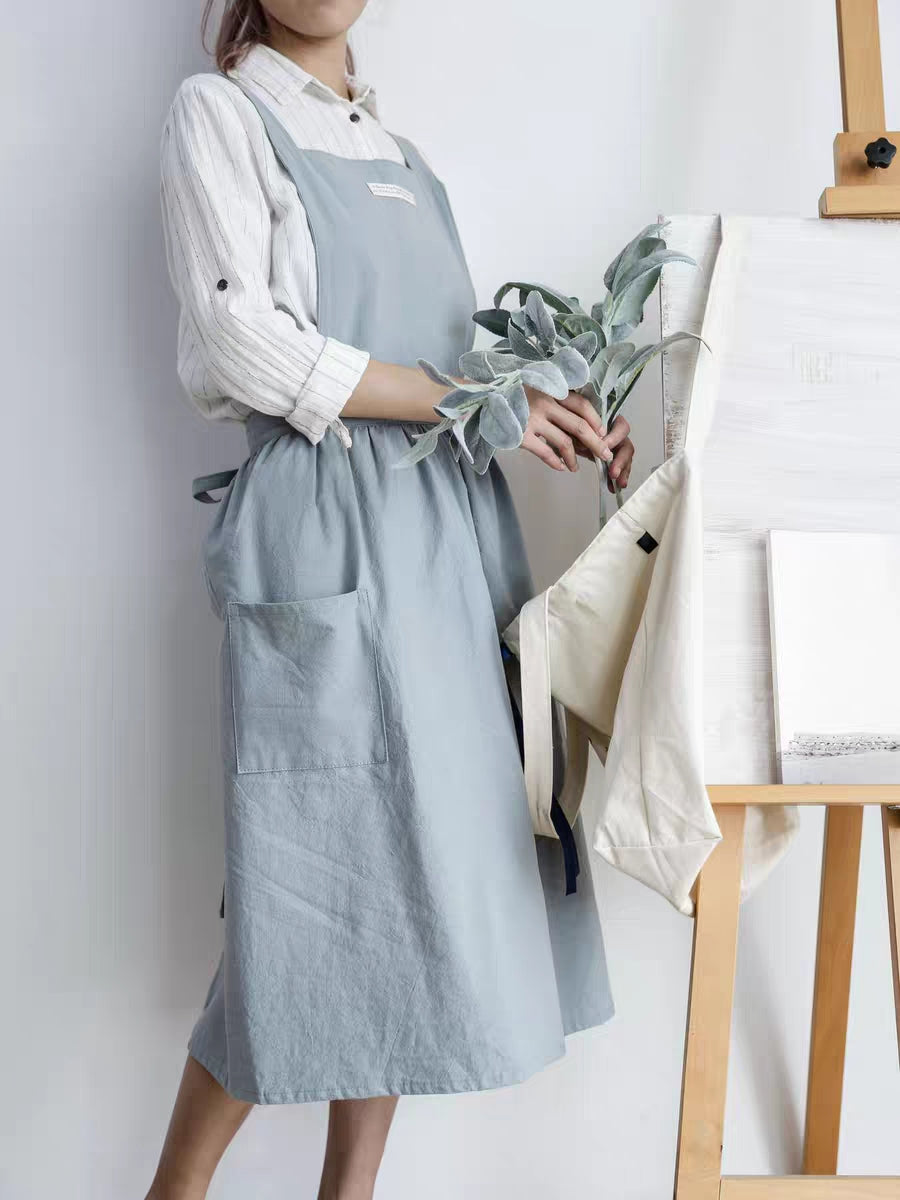Kitchen apron light grey