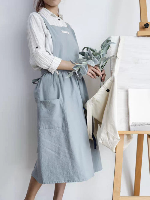 Kitchen apron light grey