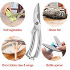 Stainless steel kitchen shears poultry scissors