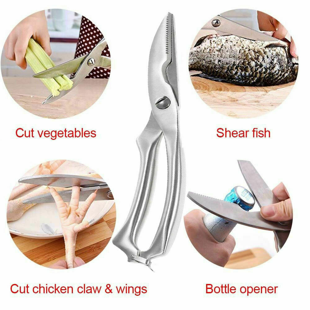 Stainless steel kitchen shears poultry scissors