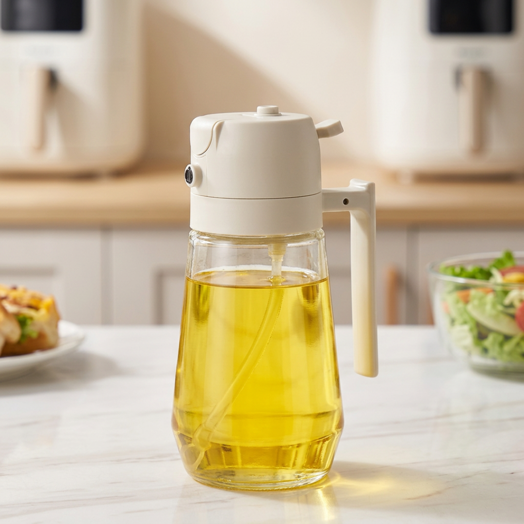 470ml Glass Oil Sprayer & Pourer, 2-in-1
