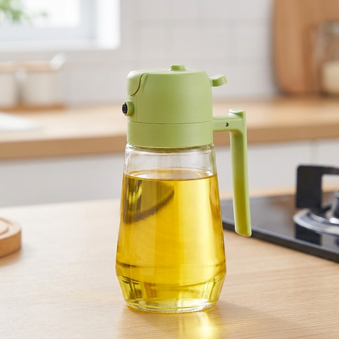 470ml Glass Oil Sprayer & Pourer, 2-in-1
