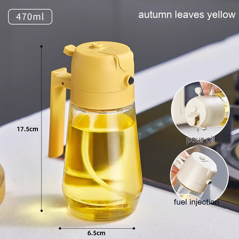 470ml glass oil sprayer, yellow