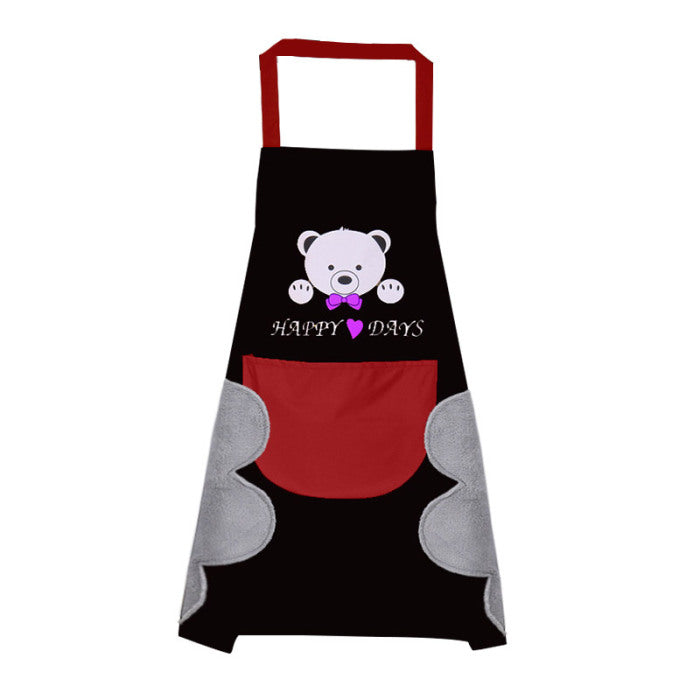 Kitchen apron little bear black