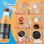 Adjustable stainless steel jar and bottle opener