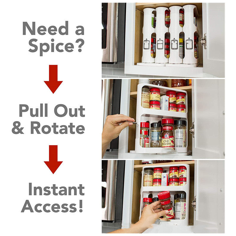 Spice rack rotating