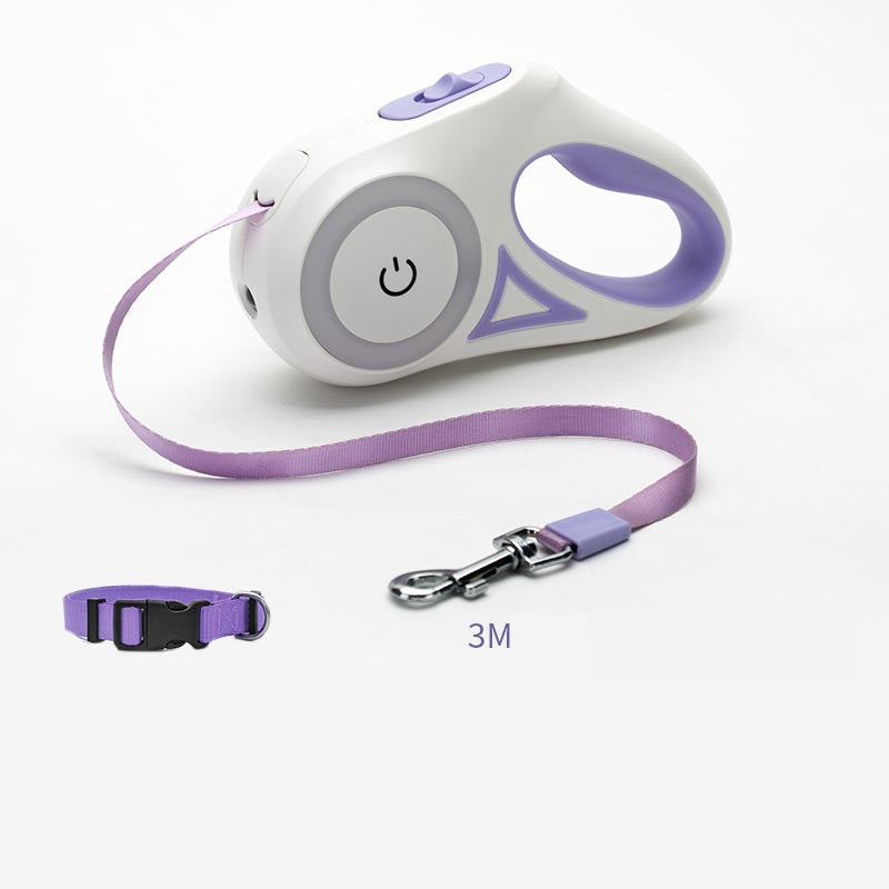 Retractable Dog Leash: Auto Extend with Optional Collar