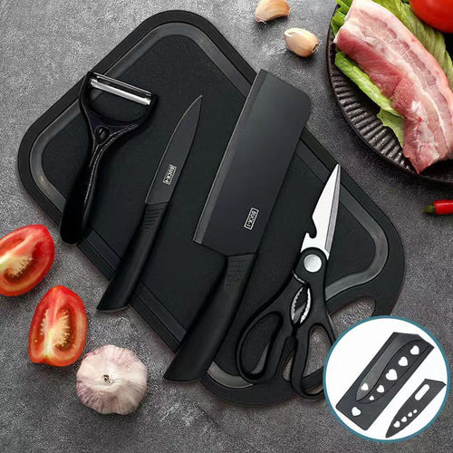 Kitchen knife set, black