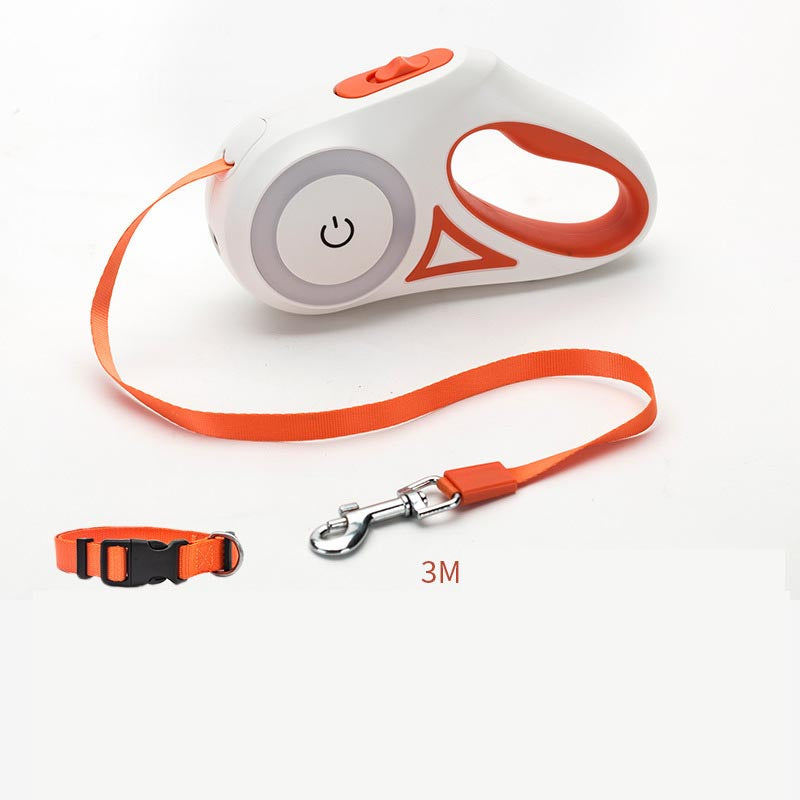 Retractable Dog Leash: Auto Extend with Optional Collar