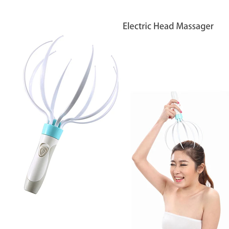Vibrating Scalp Massager: 8-Claw Portable Head Relaxer