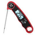 Folding digital meat thermometer red