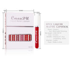 Matte Liquid Lipstick Set: 6-Piece Waterproof Lip Kit