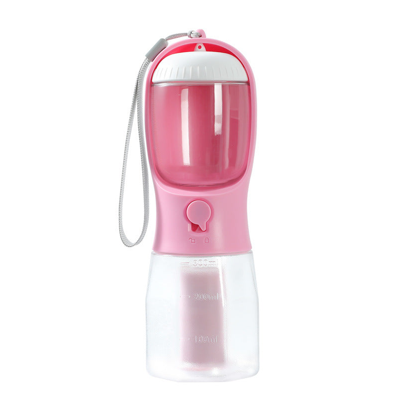 3-in-1 Pet Travel Cup: Water, Food & Waste Bag Holder