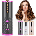 Cordless Automatic Hair Curler: Rechargeable Ceramic Styler