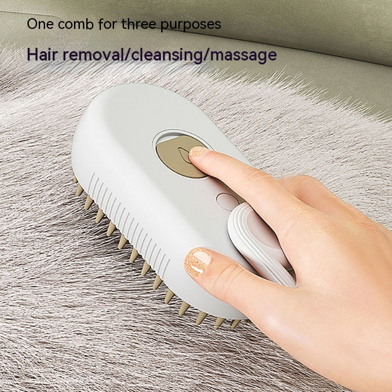 Steam Pet Brush: 3-in-1 Spray Massage Grooming Comb