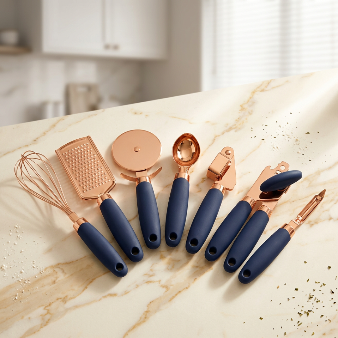 7-Piece Copper-Plated Kitchen Tool Set