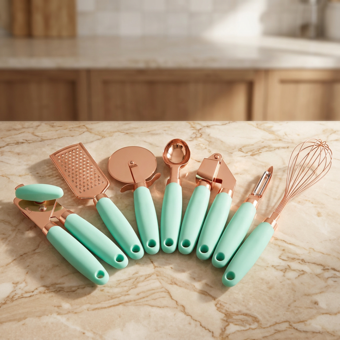 7-Piece Copper-Plated Kitchen Tool Set