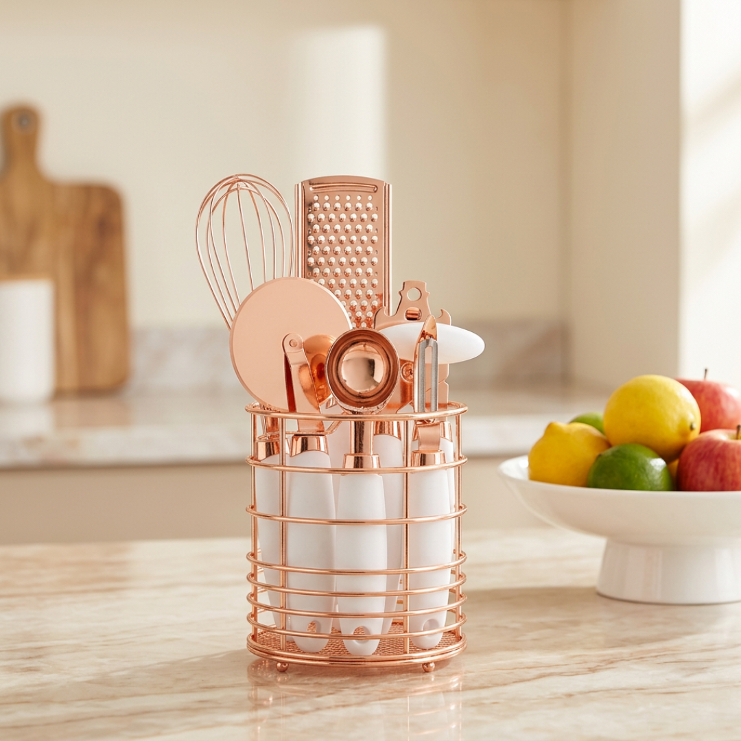 7-Piece Copper-Plated Kitchen Tool Set