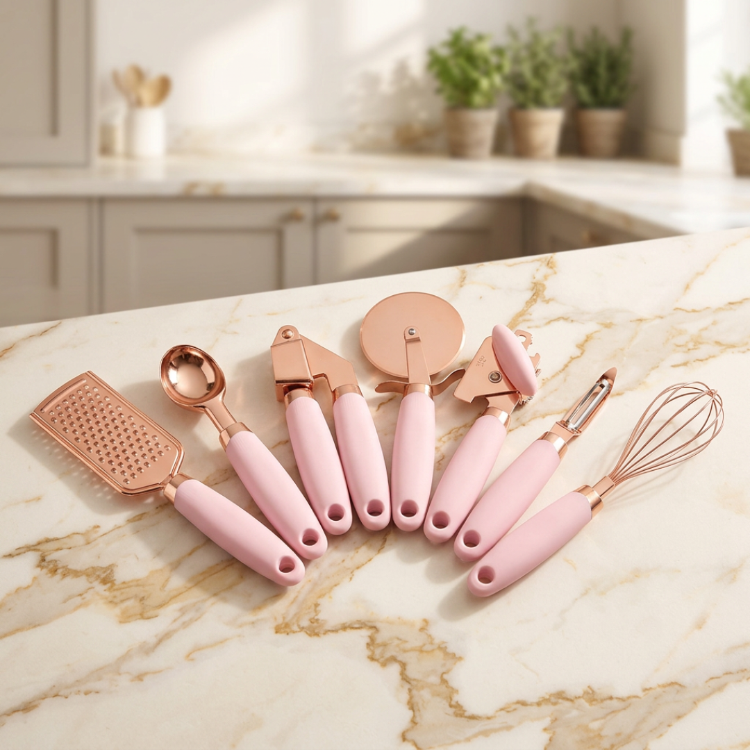 7-Piece Copper-Plated Kitchen Tool Set