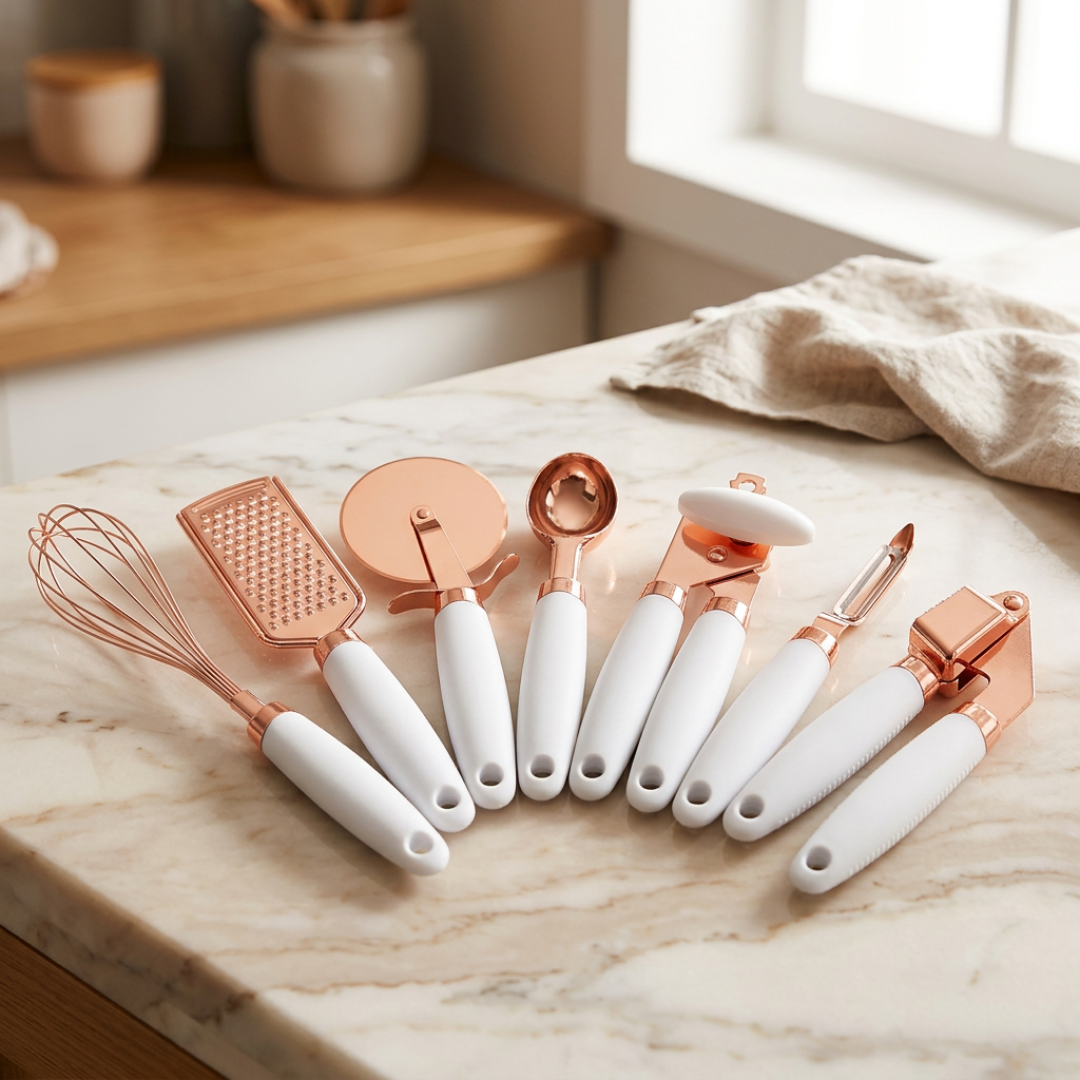 7-Piece Copper-Plated Kitchen Tool Set