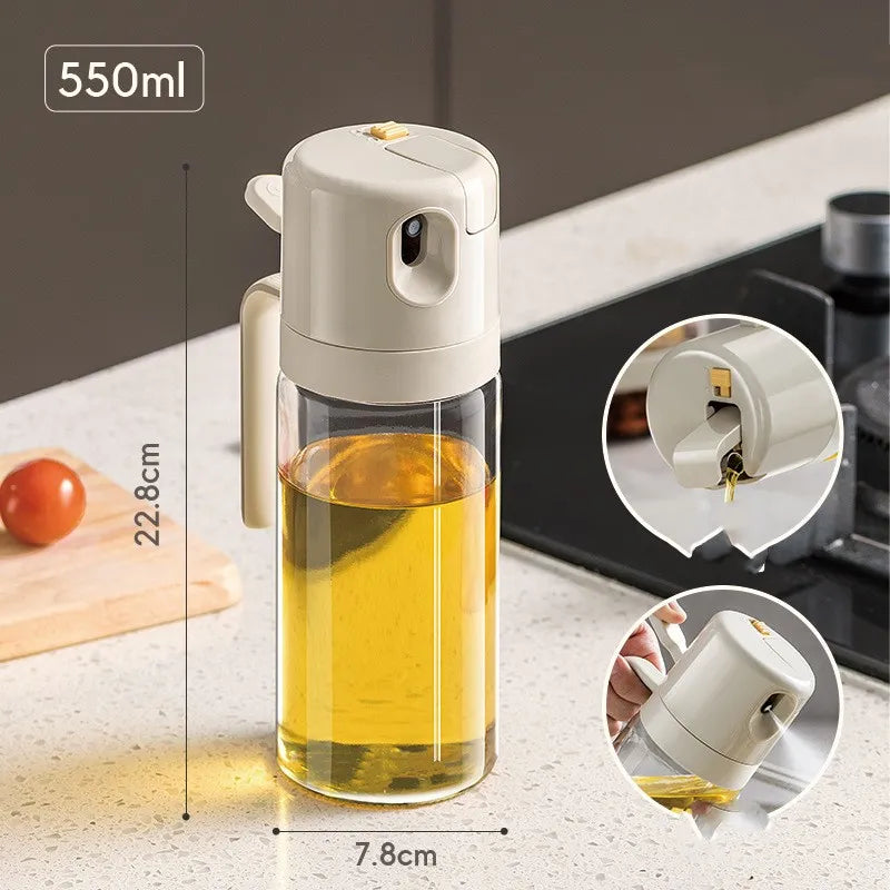 2-in-1 Oil Sprayer & Pourer Bottle detail view - Stezly
