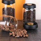 Vacuum-Sealed Glass Coffee & Food Storage Canister detail view - Stezly