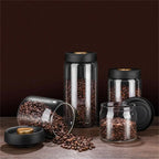 Vacuum-sealed glass storage canister