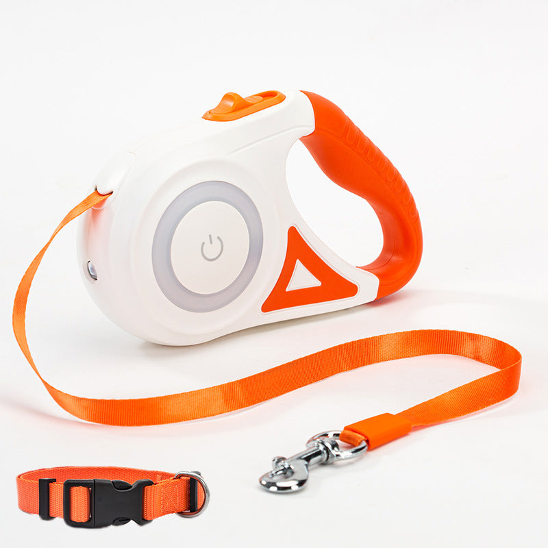 Retractable Dog Leash: Auto Extend with Optional Collar